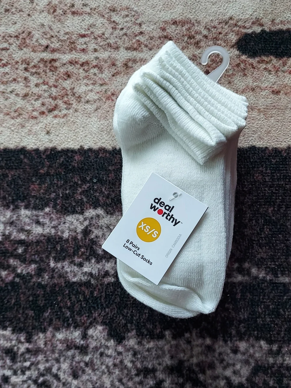 White Low-Cut Socks - XS/S (8 Pairs)